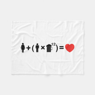 Die Gleichung der Liebe für Männer Fleecedecke