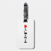 Die Gleichung der Liebe für Männer Gepäckanhänger (Rückseite vertikal)