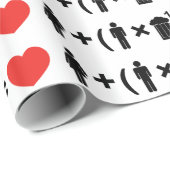 Die Gleichung der Liebe für Männer Geschenkpapier (Rolleneckpunkt)