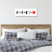 Die Gleichung der Liebe für Männer Leinwanddruck (Insitu (Schlafzimmer))