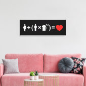 Die Gleichung der Liebe für Männer Leinwanddruck (Insitu (Wohnzimmer))