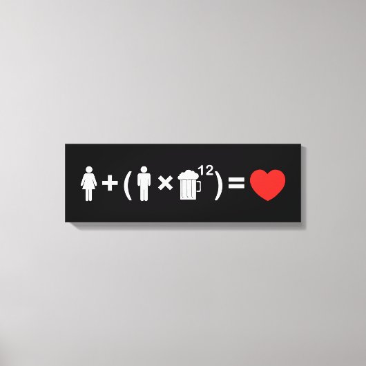 Die Gleichung der Liebe für Männer Leinwanddruck (Vorderseite)