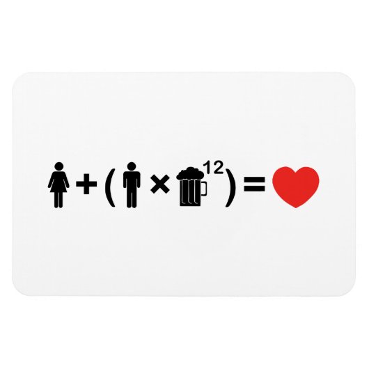 Die Gleichung der Liebe für Männer Magnet (Horizontal)