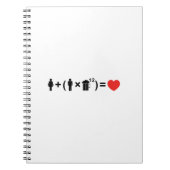 Die Gleichung der Liebe für Männer Notizblock (Vorderseite)