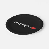 Die Gleichung der Liebe für Männer Pappteller (Schrägansicht)