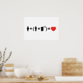 Die Gleichung der Liebe für Männer Poster (Küche)
