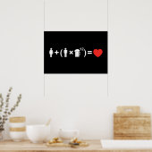 Die Gleichung der Liebe für Männer Poster (Küche)