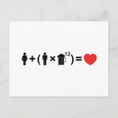 Die Gleichung der Liebe für Männer Postkarte (Vorderseite)