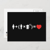 Die Gleichung der Liebe für Männer Postkarte (Vorne/Hinten)