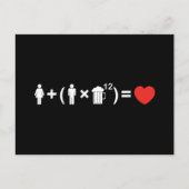 Die Gleichung der Liebe für Männer Postkarte (Vorderseite)