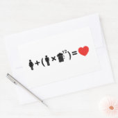 Die Gleichung der Liebe für Männer Rechteckiger Aufkleber (Umschlag)