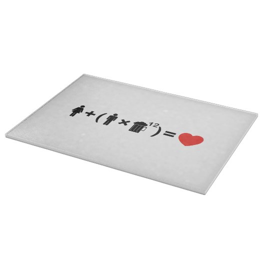 Die Gleichung der Liebe für Männer Schneidebrett (Ecke)