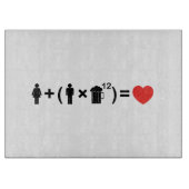 Die Gleichung der Liebe für Männer Schneidebrett (Vorderseite)