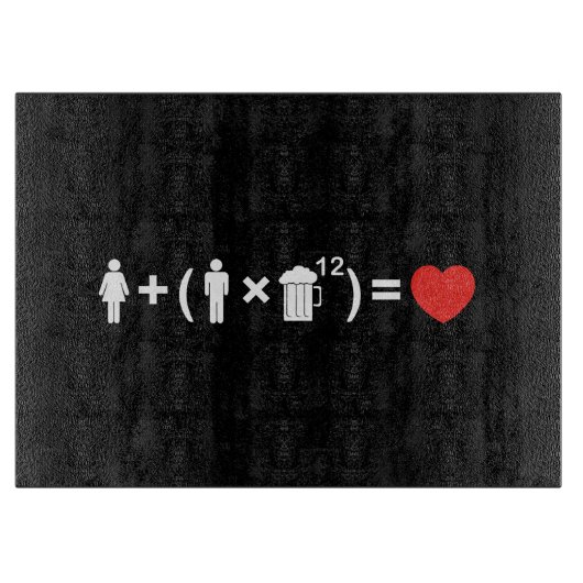 Die Gleichung der Liebe für Männer Schneidebrett (Vorderseite)