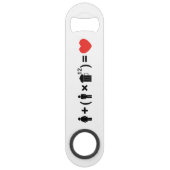 Die Gleichung der Liebe für Männer Speedflaschenöffner (Rückseite)