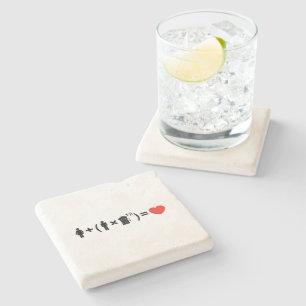 Die Gleichung der Liebe für Männer Steinuntersetzer