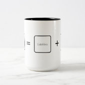 Die Gleichung des Buchhalters Zweifarbige Tasse (Mittel)