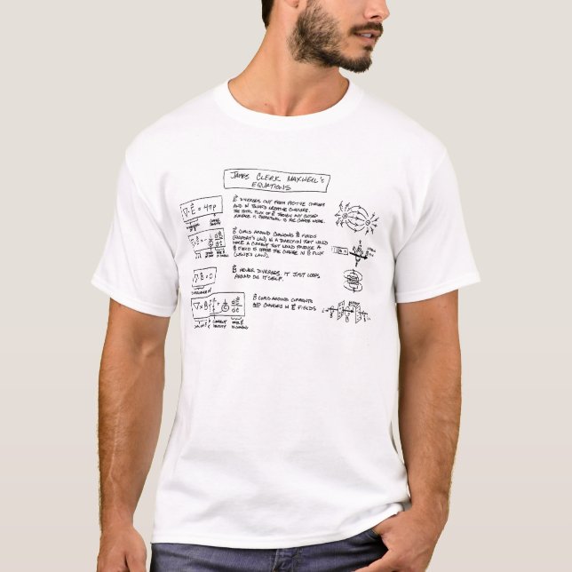 Die Gleichungs-T - Shirt LICHT des Maxwells (Vorderseite)
