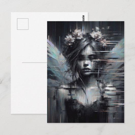 Die Glitch Fairy Postkarte (Vorne/Hinten)