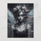 Die Glitch Fairy Postkarte (Vorderseite)