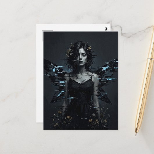 Die Glitch Fee Postkarte (Vorderseite/Rückseite Beispiel)