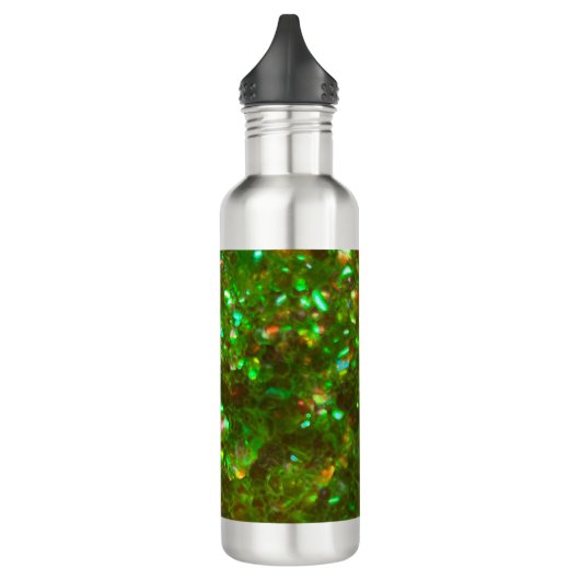 Die Glitz Glam Glitzer Grün Stahl Wasserflasche! Edelstahlflasche (Links)