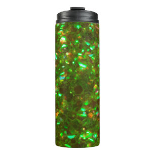 Die Glitz Glam Glitzer grün Thermal Tumbler! Thermosbecher