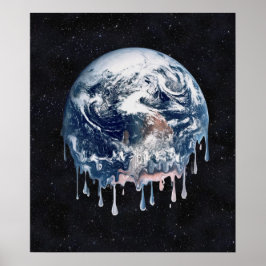 Die globale Erwärmung der Erde Poster