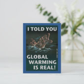 Die globale Erwärmung ist real Postkarte (Stehend Vorderseite)