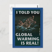 Die globale Erwärmung ist real Postkarte (Vorne/Hinten)
