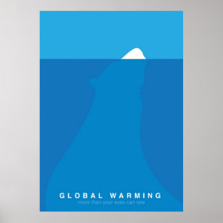 Die globale Erwärmung Rette das Polar Bären-Poster Poster