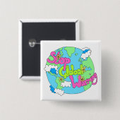 Die globale Erwärmung stoppen | Button (Vorne & Hinten)