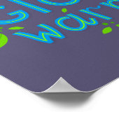 Die globale Erwärmung stoppen Poster (Ecke)