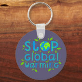 Die globale Erwärmung stoppen Schlüsselanhänger (Vorderseite)