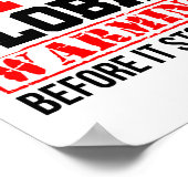 Die globale Erwärmung und der Klimawandel stoppen Poster (Ecke)