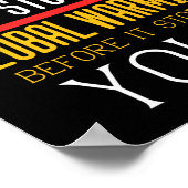 Die globale Erwärmung und der Klimawandel stoppen Poster (Ecke)