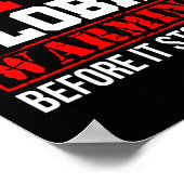 Die globale Erwärmung und der Klimawandel stoppen Poster (Ecke)