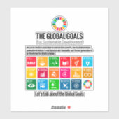 Die globalen Ziele Aufkleber (Blatt)