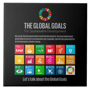 Die globalen Ziele der UN SDG 2030-Keramik Fliese