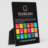 Die globalen Ziele des UN SDG 2030 Tabletop Plaque Fotoplatte (Seite)