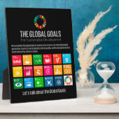 Die globalen Ziele des UN SDG 2030 Tabletop Plaque Fotoplatte (Seite)