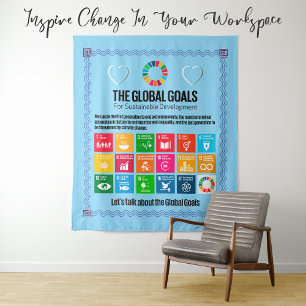 Die globalen Ziele sind Motivierend Inspirierend G Wandteppich