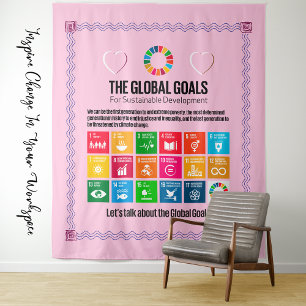 Die globalen Ziele sind Motivierend Inspirierend G Wandteppich