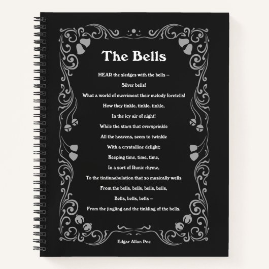 Die Glocken von Edgar Allan Poe Notizblock (Vorderseite)