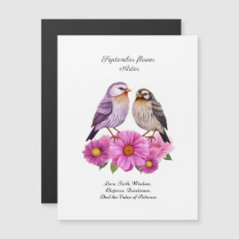 Die glorreiche Blume im September - Aster Magnetkarte