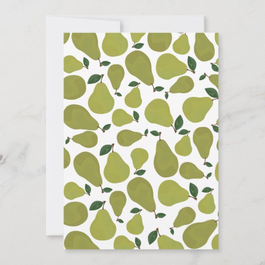 Die glückliche Birne Paare Kinderdusche Einladung (Rückseite)