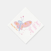 Die glückliche Butterfly-Babydusche Serviette (Ecke)