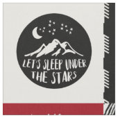 Die glückliche Camper-Fabrik Stoff (Nahaufnahme)