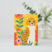 Die glückliche Cheetah Postkarte (Stehend Vorderseite)