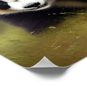 Die glückliche digitale Kunst Panda Poster (Ecke)